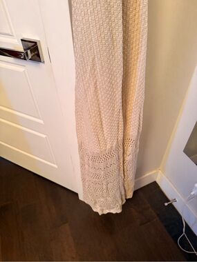 Women’s Cream Maxi Dress with Crochet Hem